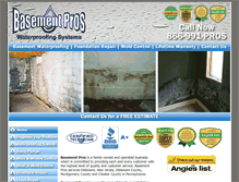 Tablet Screenshot of basementpros.net